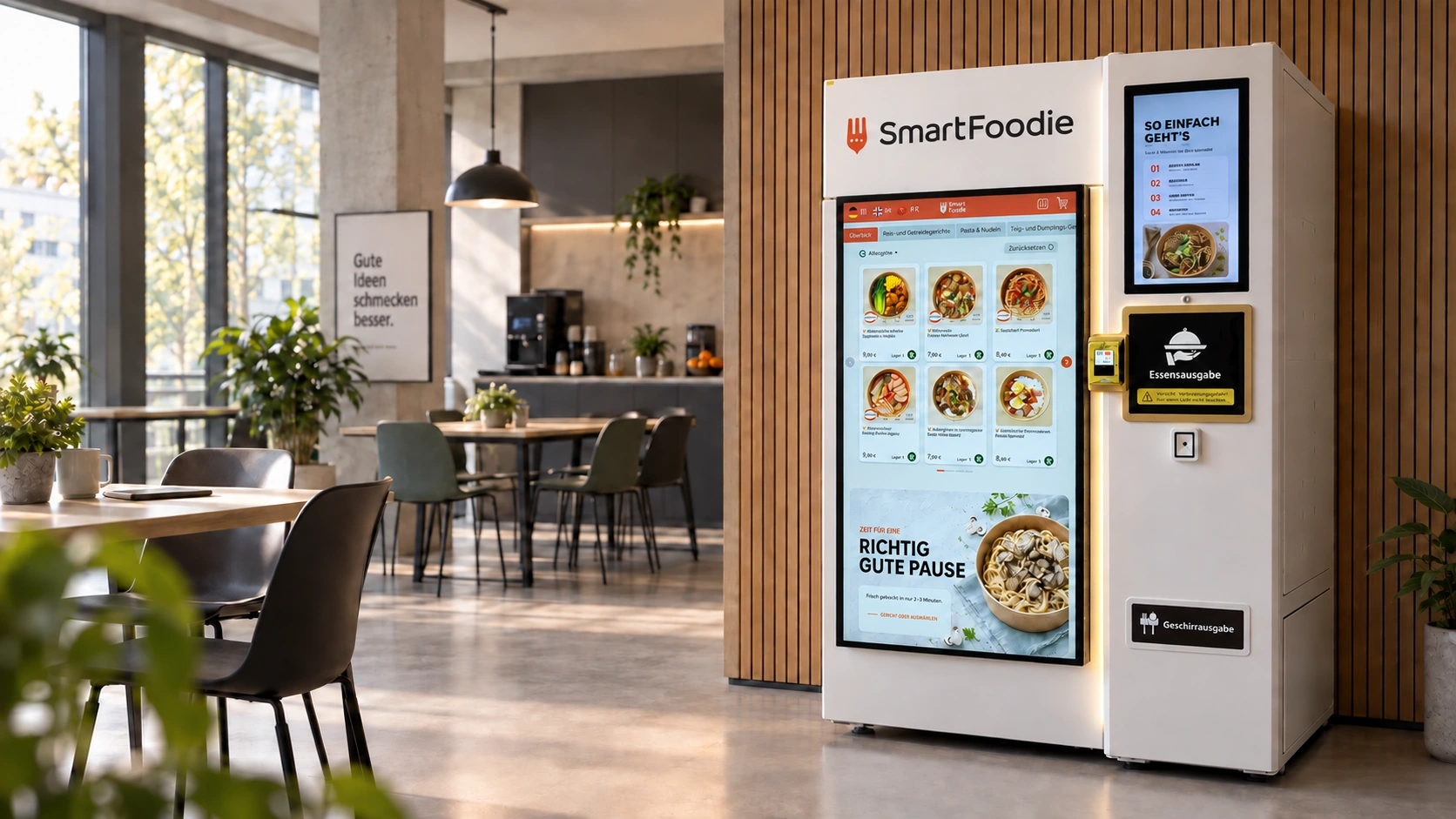 SmartFoodie Automat für warme Verpflegung am Standort