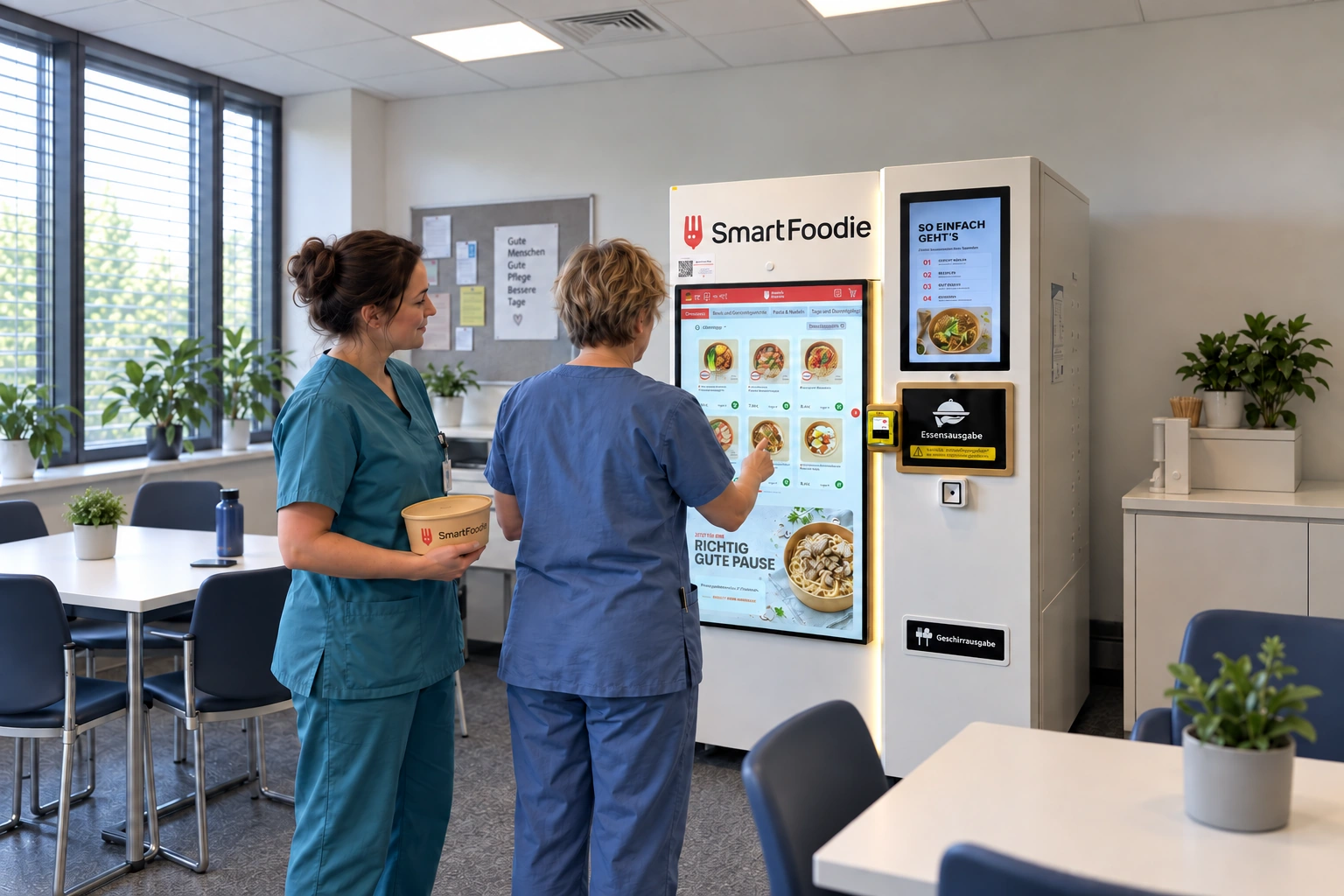 SmartFoodie Automat als Verpflegungslösung in einer Klinik