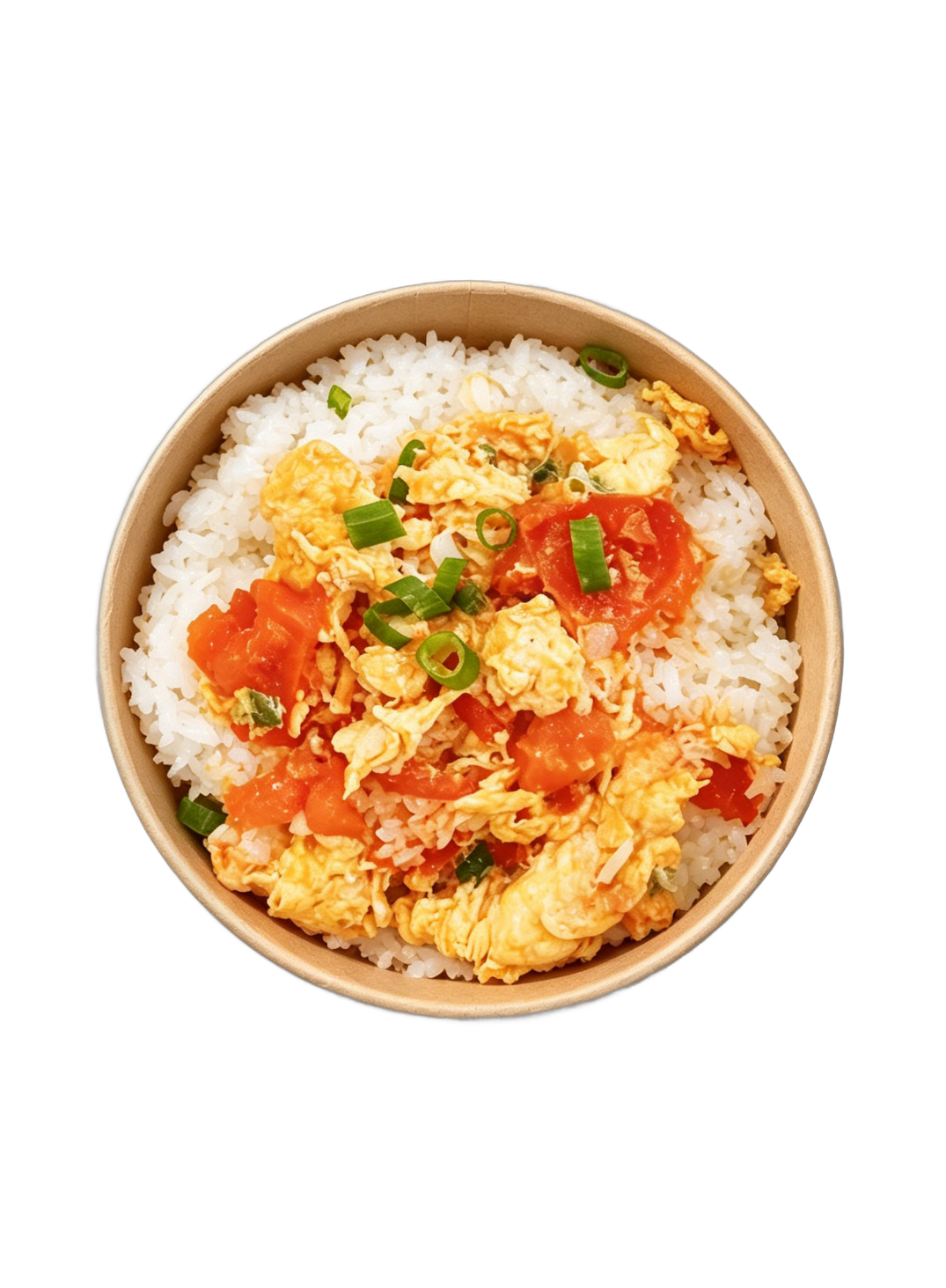 Gebratene Tomaten mit Ei – Reisschale